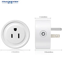 

FRANKEVER Mini Wi-Fi Smart Plug Outlet Timing Function Compatible With Alexa& Google Home Wireless Remote Control FK-PW801UR