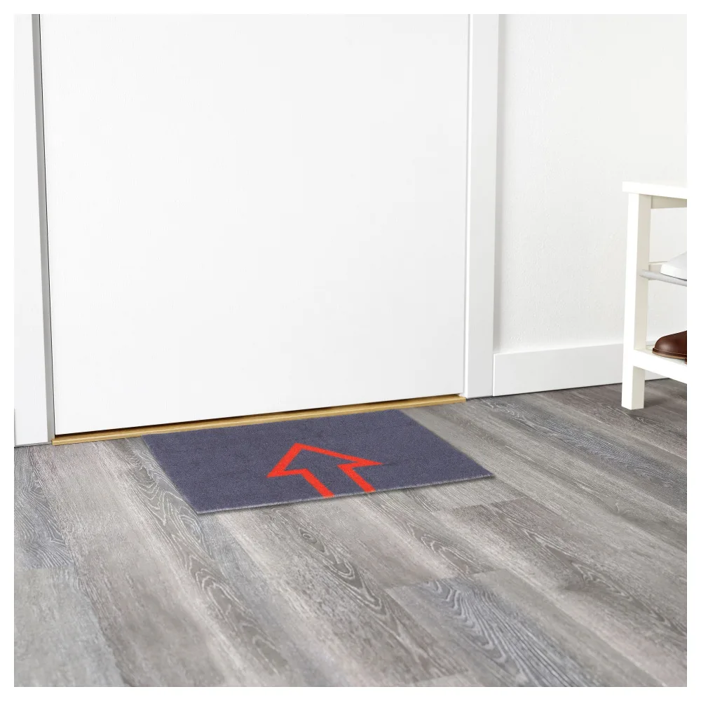 Дверь Ковер двери, серый 40x60 см, полипропилен