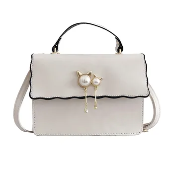 

Women Wild Pearl Shoulder Messenger Bag Small Square fashion handbags ladies luxury bags 2019 bolso mujer *10