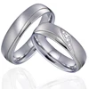 Alliances amour mariage Couple anneaux de mariage ensemble pour hommes et femmes couleur argent titane acier inoxydable bijoux pas de décoloration/rouille ► Photo 3/6