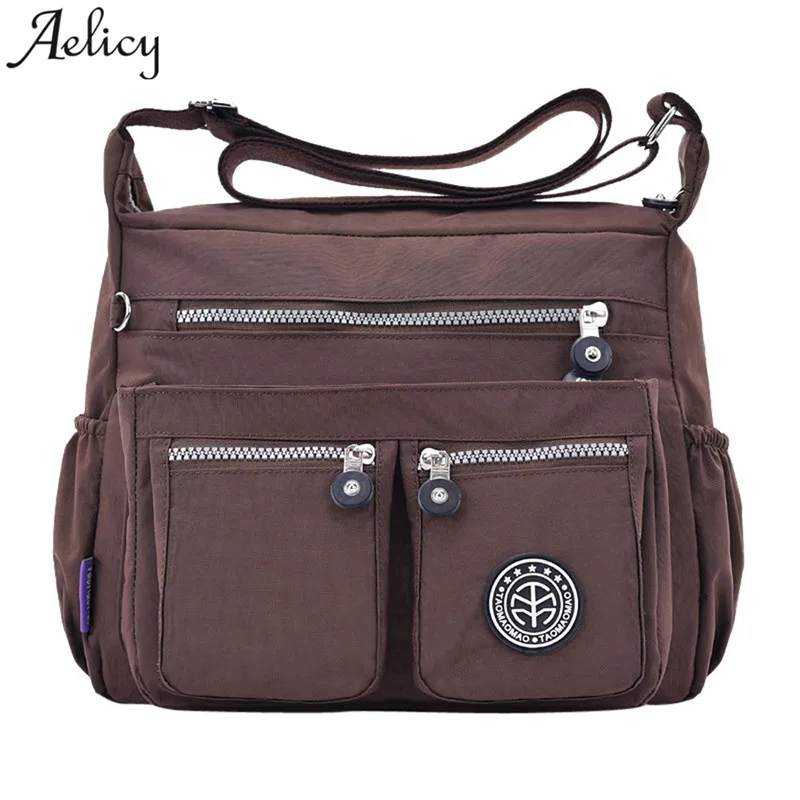 

Aelicy Girl Shoulder Bag Fashion Solid Color Repellent Nylon Women Crossbody Bag @ drop ship new 2019 hot Sale bolsa feminina