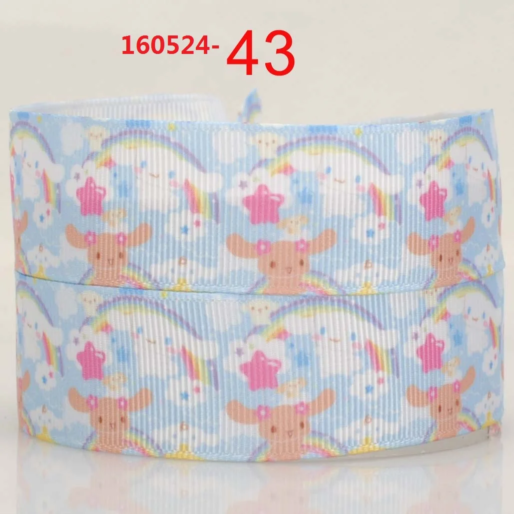 10yards-different sizes-cute Japanese cartoon ribbon printed Grosgrain ribbon 151120-15870 - Color: 160524-43