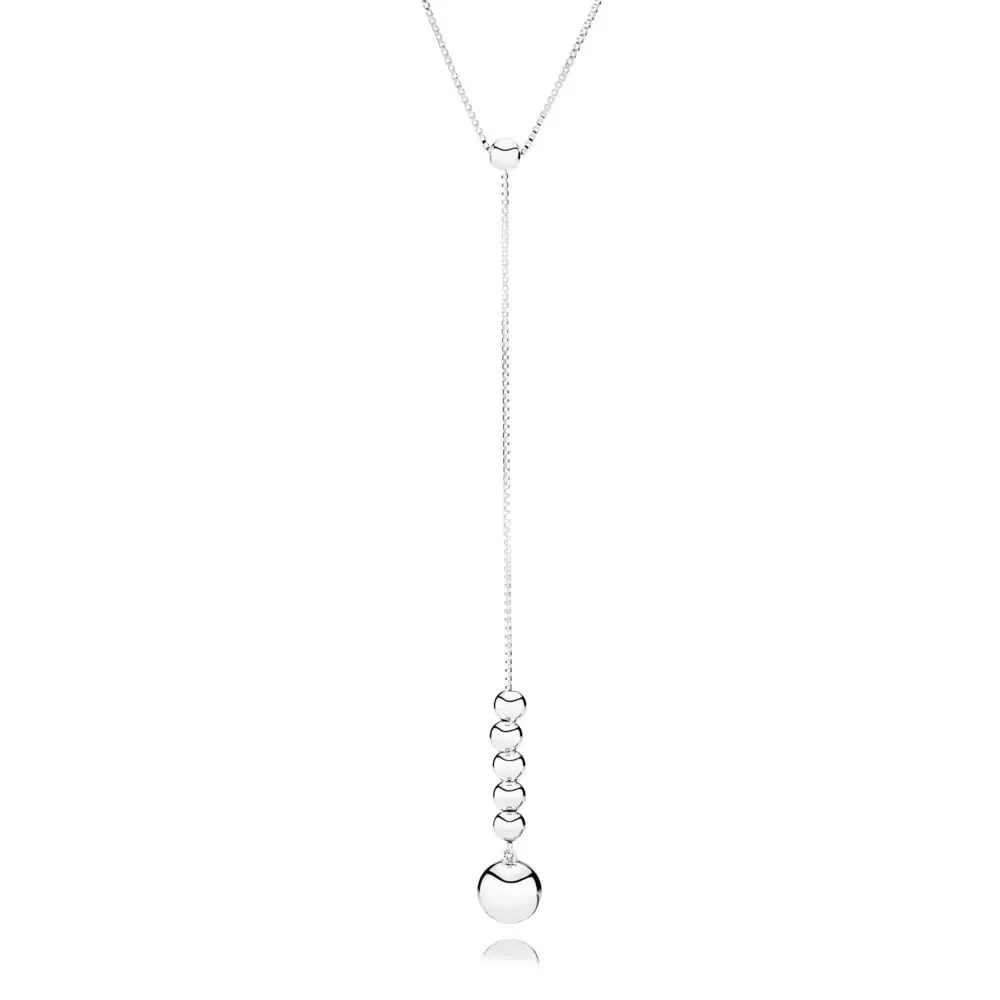 

2018 Winter Authentic 925 Sterling Silver Original String of Beads Europe Necklace For Women Bead Charm Gift DIY Jewelry