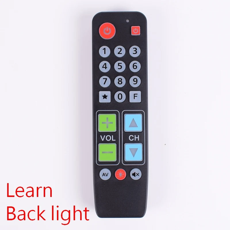 21 Кнопка обучения пульт дистанционного управления с задней светильник, большая кнопка управления Лер для ТВ VCR STB DVD DVB, tv BOX, легко для пожилых людей