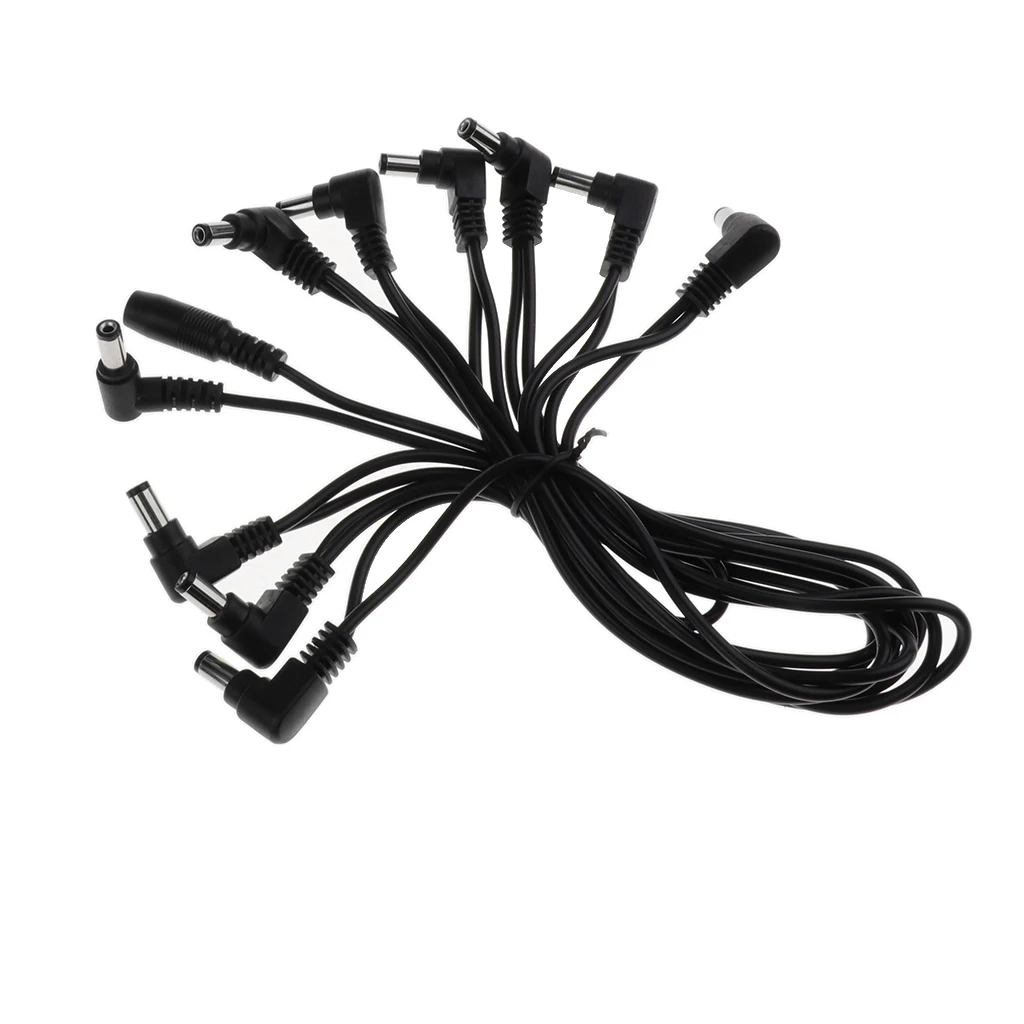 Electric Guitar Cable Effect Pedals Adapter 9V 1A Power Supply Cable Splits 1 to More Power Outputs Cable Electric Guitar Parts