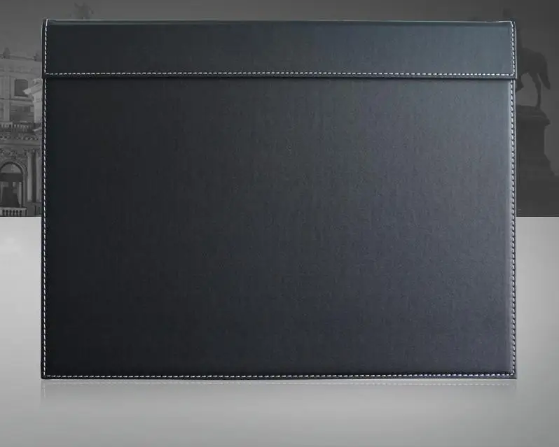 

High grade A3 PU leather WordPad office desk pad folder desk mat