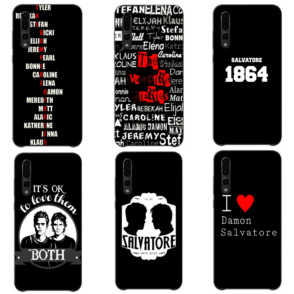 

The Vampire Diaries Soft Black TPU silicone Fashion New 2019 phone case cover For Huawei P20 Lite p10 p8 p9 series aesthetic
