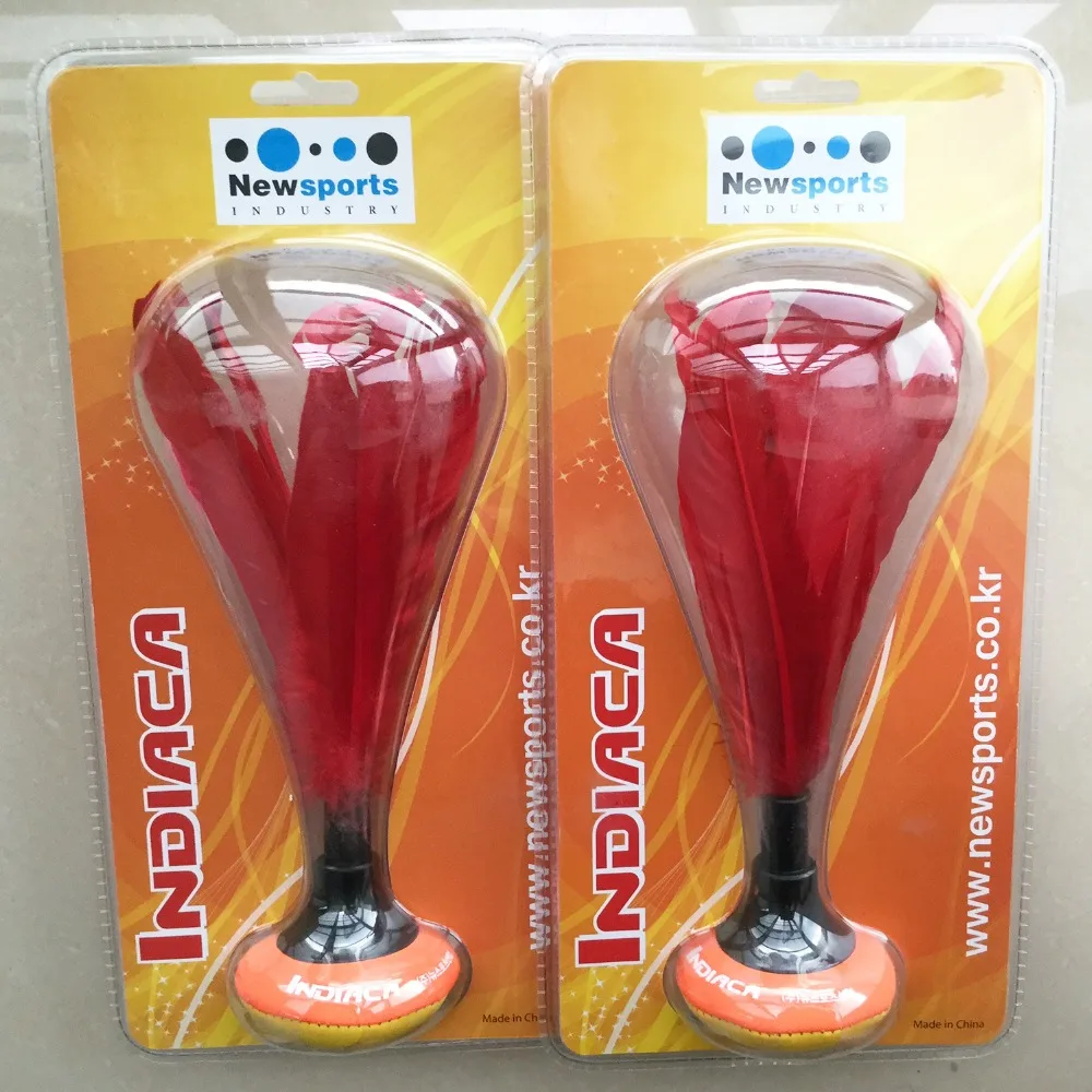 Indiaca جديد النيوبرين الشاطئ الترفيه اليد الريشة indiaca featherball للمتعة indiaca peteca اليد الريشة