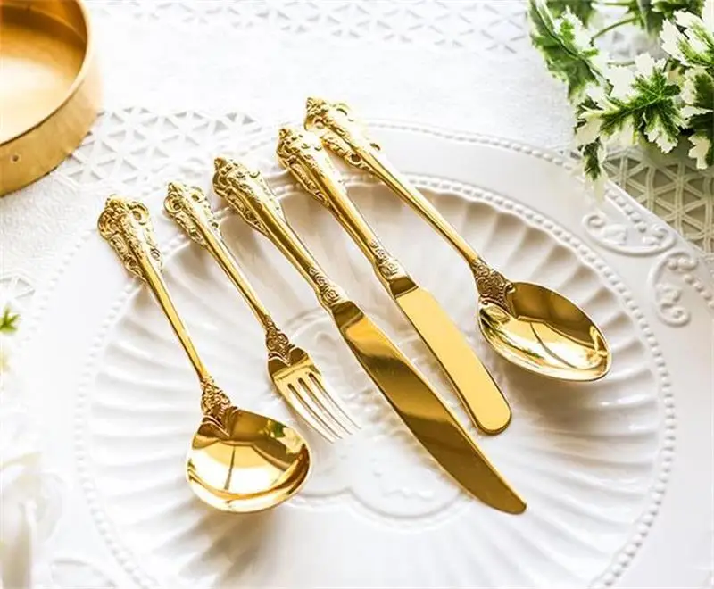 Vintage Western Gold Plated Cutlery (17)