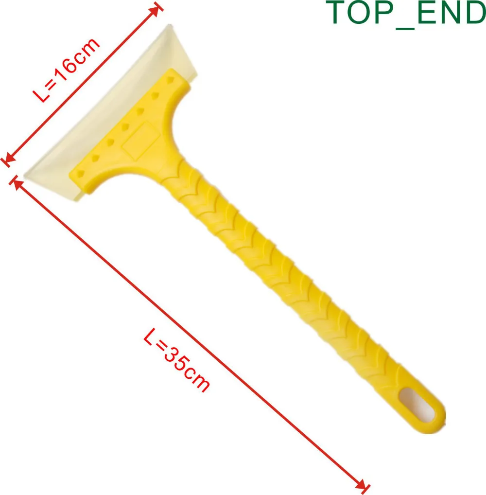 Portable Beef Tendon Ice/Snow Scraper,Large Size,Long Yellow Handle,Clean Window Fast,A Recommended Tool For Your Car In Winter