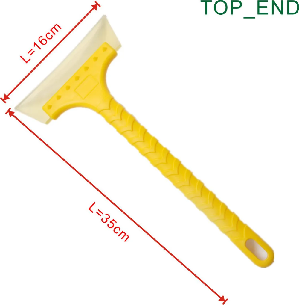 Портативный скребок для льда/снега из говядины, большой размер, Длинная желтая рукоятка, для чистки окон быстро, рекомендуемый инструмент для вашего автомобиля зимой