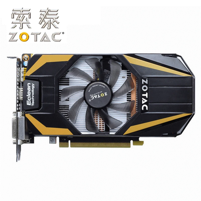 Оригинальная видеокарта ZOTAC GeForce GTX 650Ti Boost 1GD5 Thunder PA GPU 192Bit GDDR5 VGA GTX650 Ti 1G