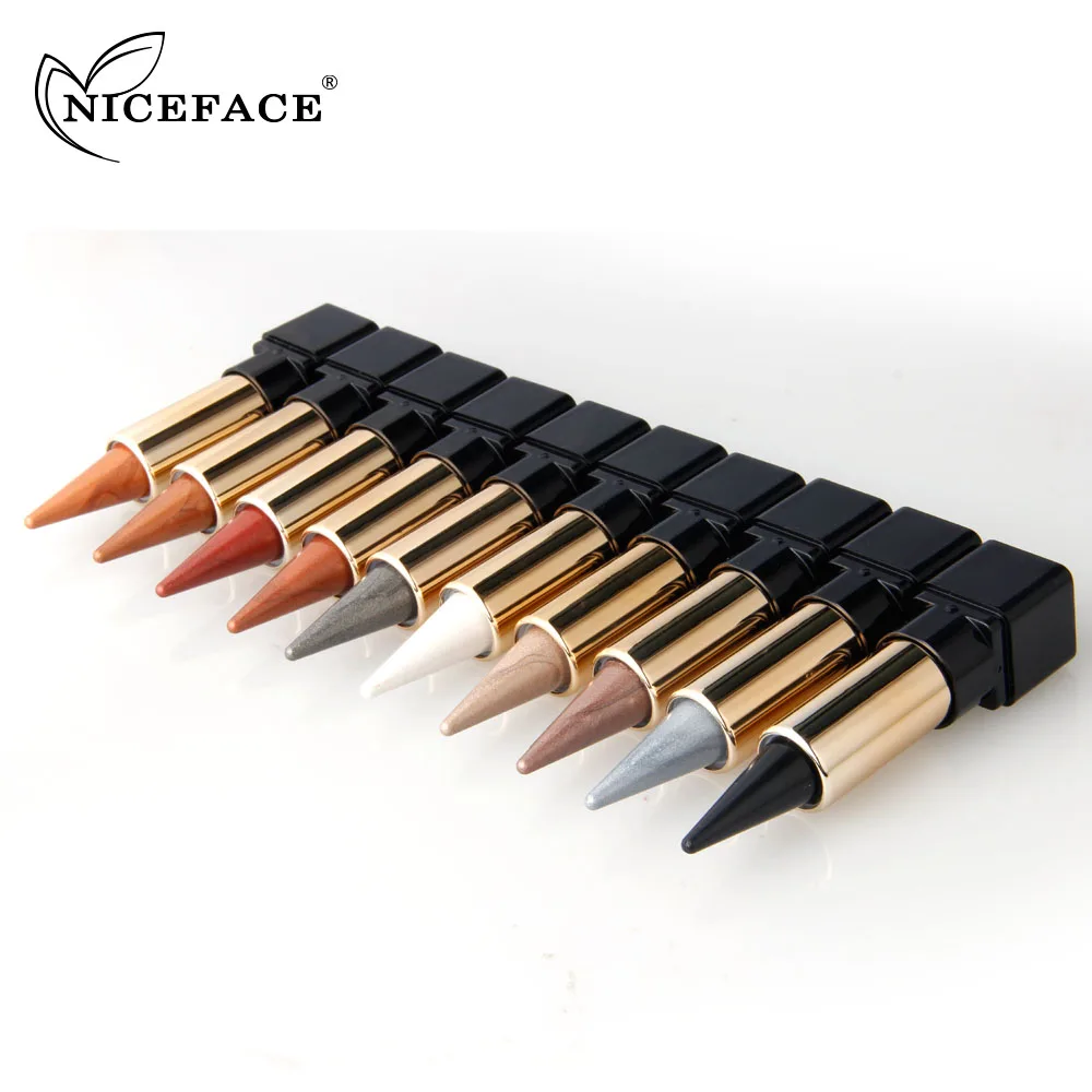 NICEFACE Металлические тени для век телесного цвета Палитра алмазные блестящие
