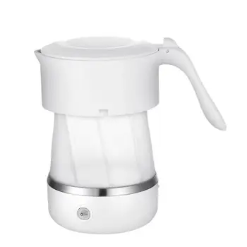 

500ml Electric Kettle Silicone Mini Foldable Small Electric Kettles Household Water Boiler Camping Heating Kettle 600W