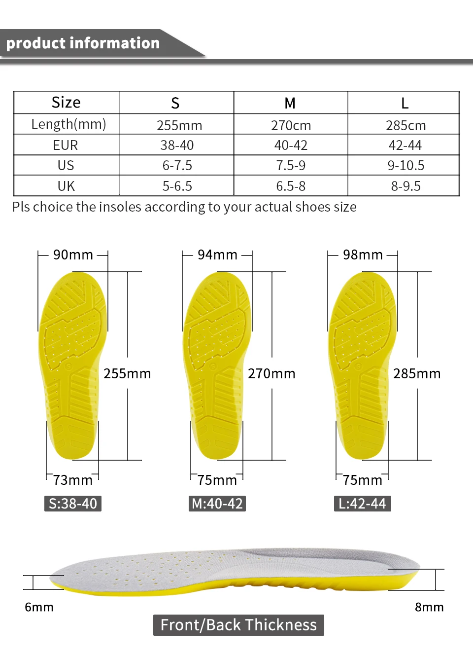 Saudefoot полиуретановые стельки желтая обувь из пеноматериала с эффектом памяти Высокие эластичные спортивные обувные вкладыши дышащие