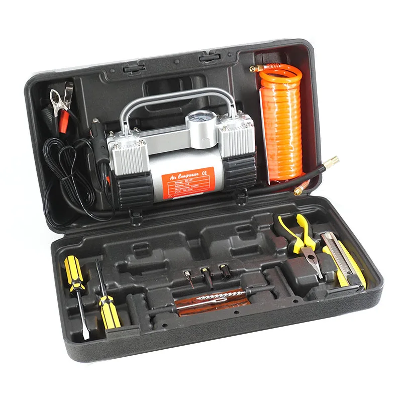 Купить gspscn двойной цилиндр надувной насос с чемоданом автомобильный ...