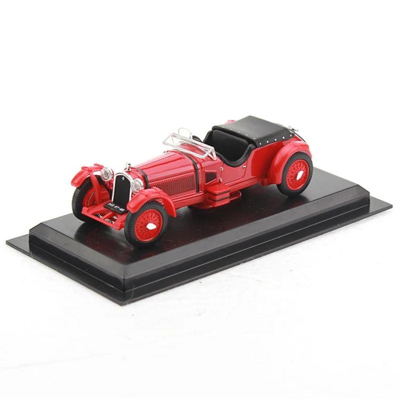 1:43 имитация Ретро Alfa Romeo 8C-1931 коллекция металлическая модель автомобиля Классический литой игрушечный автомобиль - Цвет: Красный