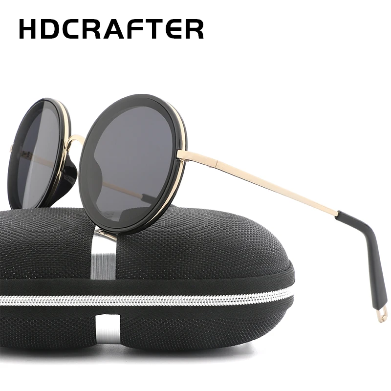 

HDCRAFTER Round Sunglasses Woman Fashion Ladies Sunglasses For Women Brand Design Retro Sunglasses Eyewear gafas de sol mujer