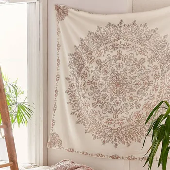 

Colorful Mandala Theme Tapestry Polyester Fabric Tapestry Wall Hanging Picnic Mat Blanket Bedspread Beach Towels