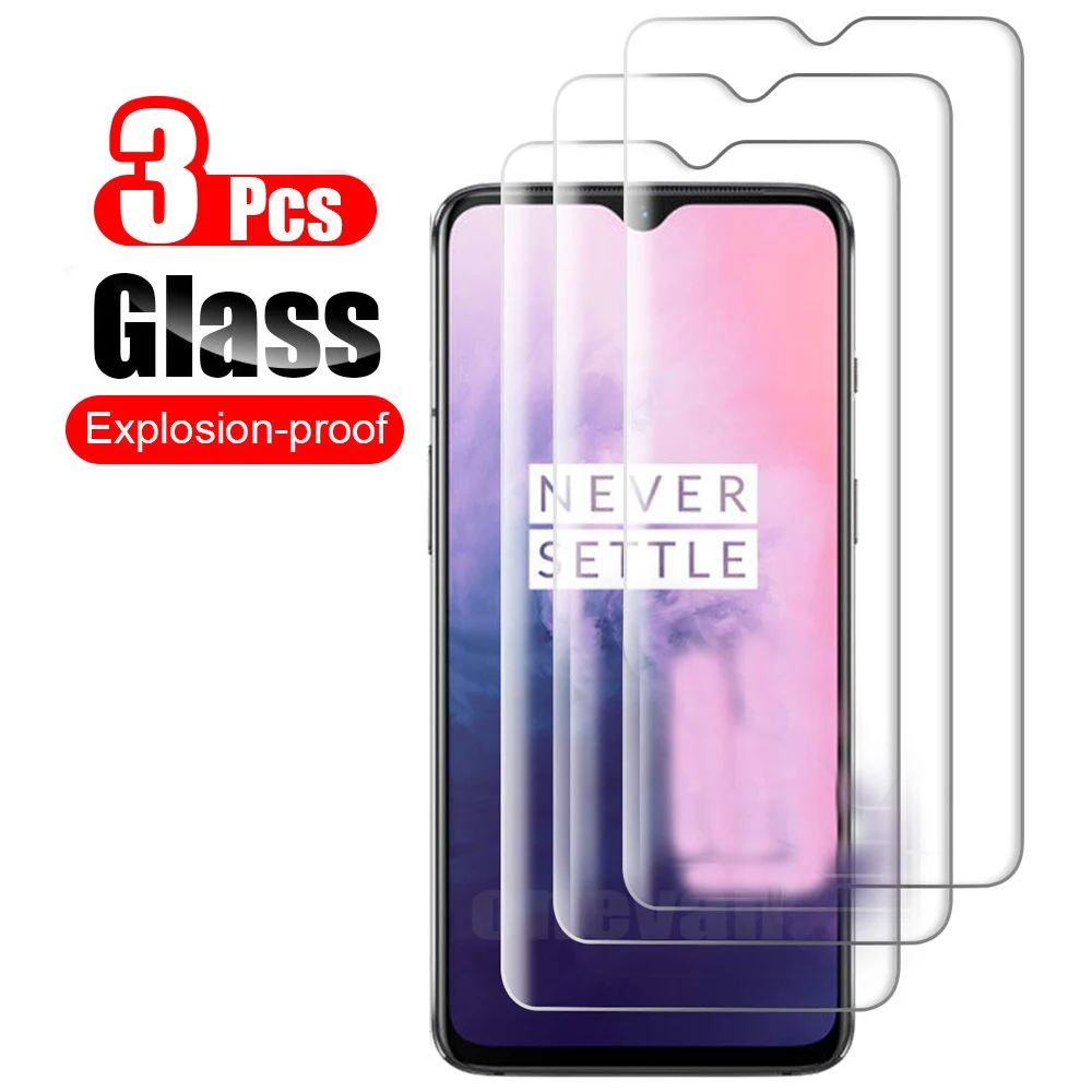 

3pcs Tempered Glass for ONEPLUS 7 PRO 6 6t 5 5t 3 3t Screen Protector On The For one plus 7 6 5 3 T 3t 5t 6t Protective Glass 6T