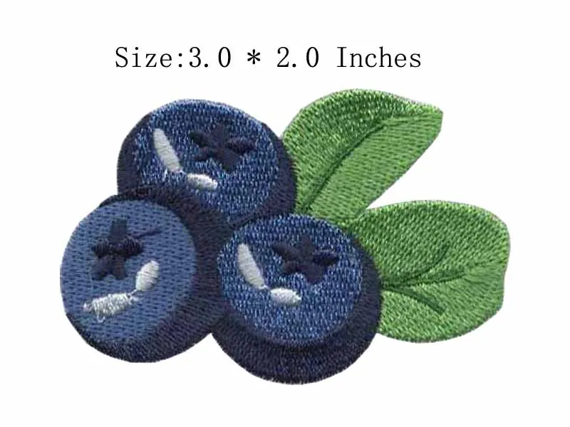 

Blueberry 3.0"wide embroidery patch for flower/punisher/gifts for kids