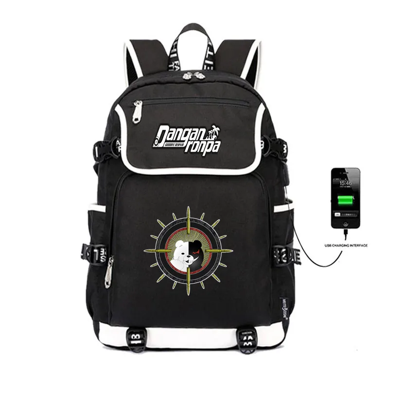 Японский рюкзак Danganronpa в стиле аниме с USB зарядкой школьные ранцы для подростков