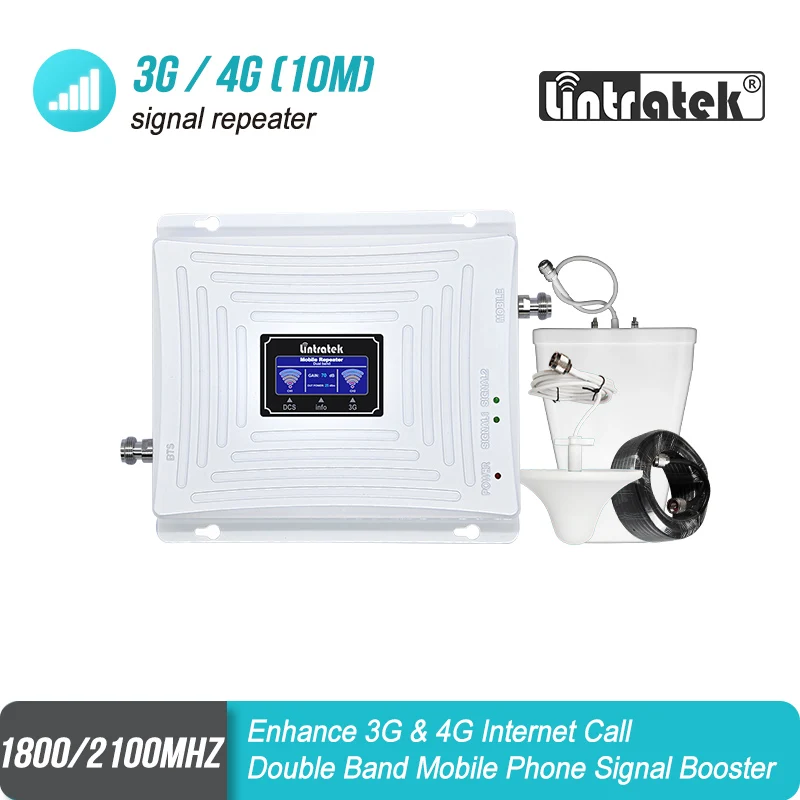

Mobile Signal Booster 2019 2G 3G 4G 1800mhz 2100mhz Double Band WCDMA 2100 LTE 1800 Celular Repeater Amplifier #63