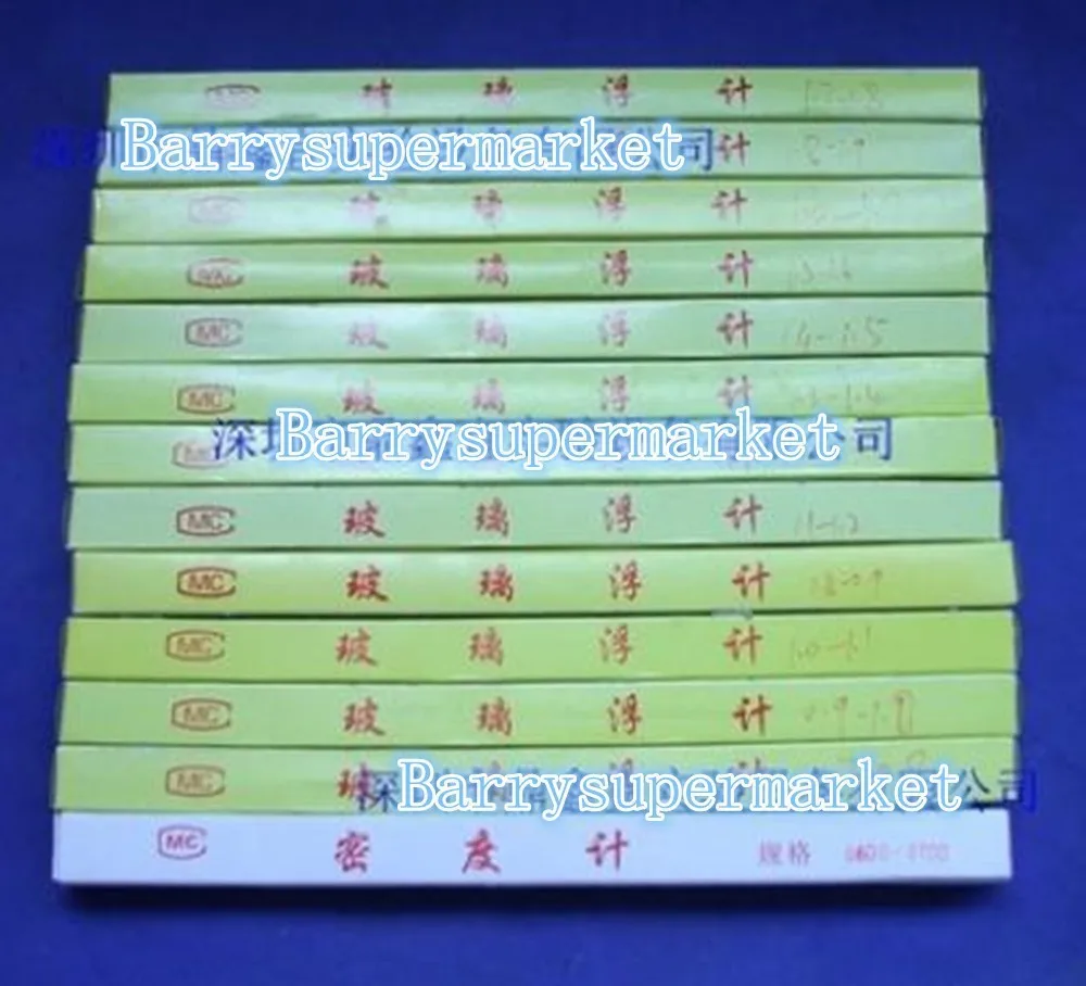 3pcs 0.9-1.0;1.0-1.1;1.1-1.2 Brewed wine with hydrometer juice sugar content measured Densitometer