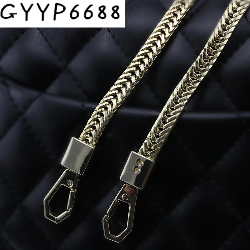 

120cm 130cm High quality width 7mm flat Chains Shoulder Straps for Handbags Purses Bags Strap Replacement Handle Accessories