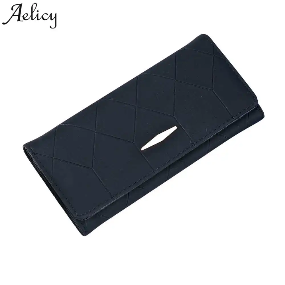 

Aelicy High Quality luxury Women Long Wallets Letter Standard Hasp Money Purse Fashion Style Card Holder Leather Woman Clutch