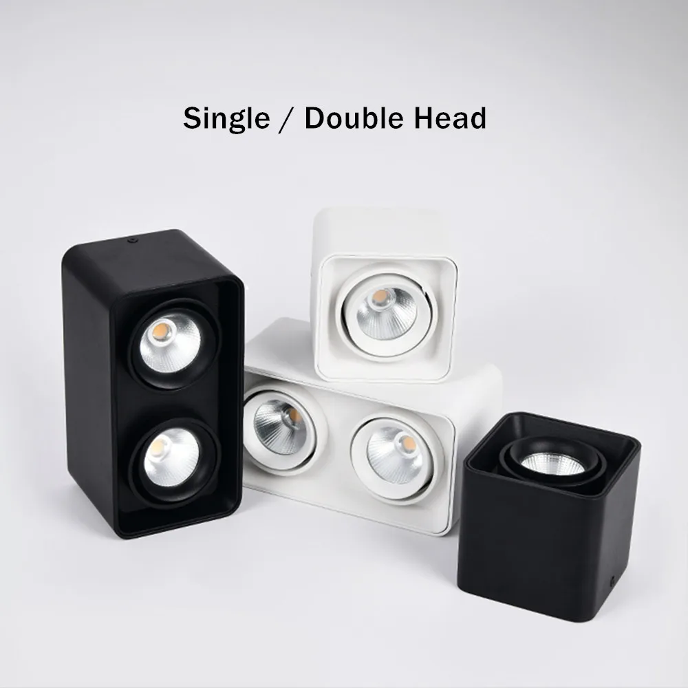  [DBF]Square COB LED Dimmable Downlights 10W 12W 20W 24W Surface Mounted LED Ceiling Lamps Spot Ligh - 33056427941