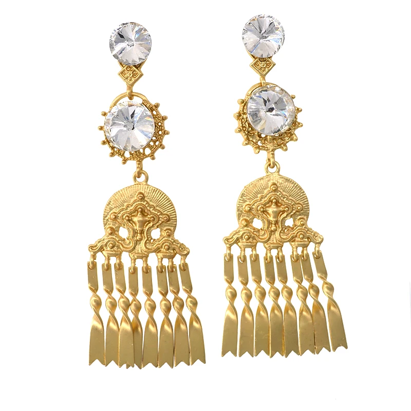 New Design Fashion Multicolored Drop Earring Trendy Statement Tassels