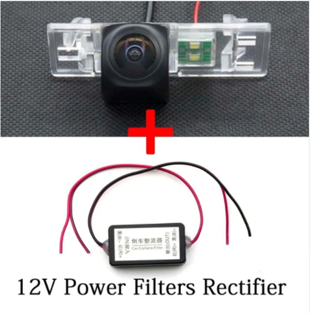 1080P рыбий глаз траектория треков камера заднего вида для peugeot 307 308 408 508 Nissan Sunny X-Trail Pathfinder Geely MK Car - Название цвета: camera with filter