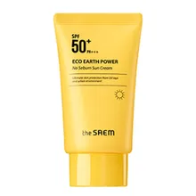 Eco Earth power No Sebum солнцезащитный крем SPF50+ PA+++ 50 г УФ солнцезащитный крем для тела