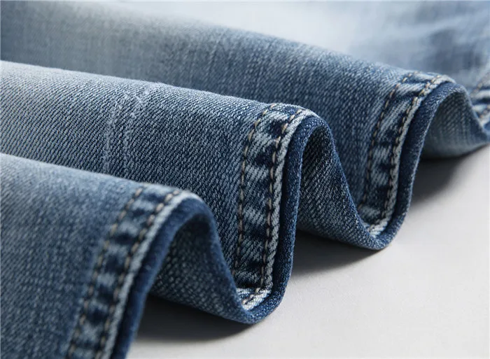 Белые выстиранные итальянские дизайнерские мужские джинсы высокого качества Прямые рваные джинсы для мужчин 80% хлопок 0703