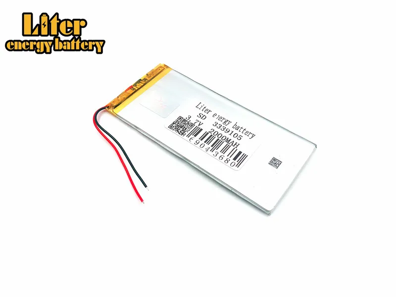 

1pcs3.7V,2000mAH,3339105 3540105 PLIB polymer lithium ion / Li-ion battery for tablet pc,POWER BANK;GPS,e-book,speaker