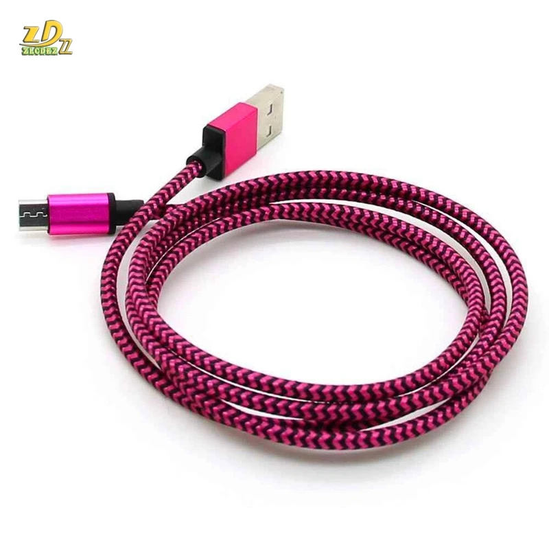 100 шт./лот 1 м 3 фута 2 6 футов 10 Алюминиевый текстильный Micro C 5 контактный 8 USB кабель