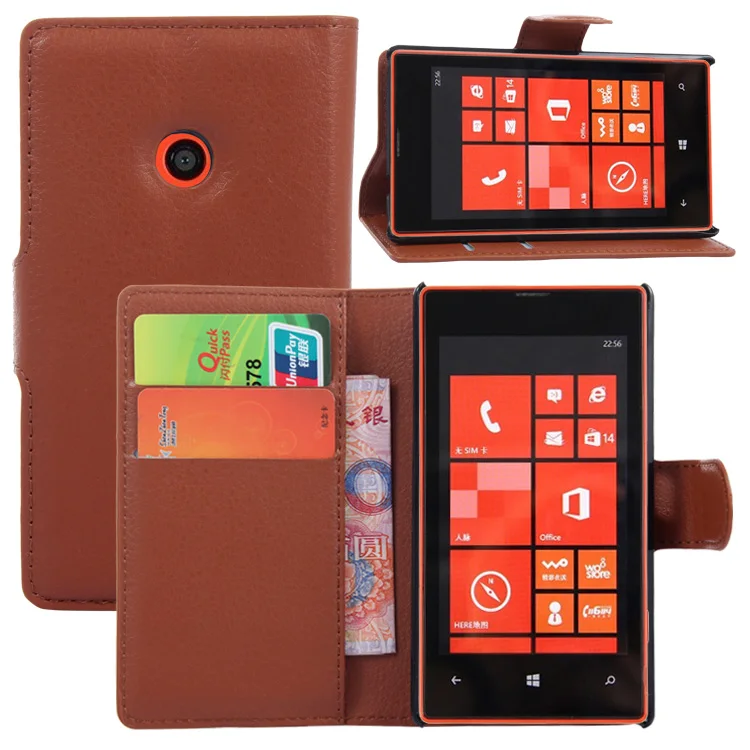 

Wallet Flip Leather Case for Nokia Lumia 520 521 525 526 N520 520T Flame Leather back Cover case with Stand Etui Coque funda>