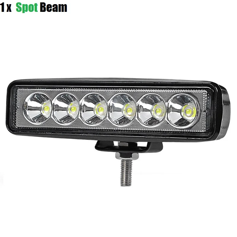 1x Spot Beam DERI, 6 дюймов, 18 Вт, мини светодиодный рабочий светильник, однорядные светодиодные рабочие огни, внедорожные, для вождения, противотуманные, золотистые, светодиодные лампы barra, автомобильные аксессуары - Цвет: 1x Spot Beam