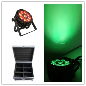 

12 pcs par led with flightcase 4in1 rgbw ip 65 outdoor par led 9x10w focus mini pro DJ led flat par light