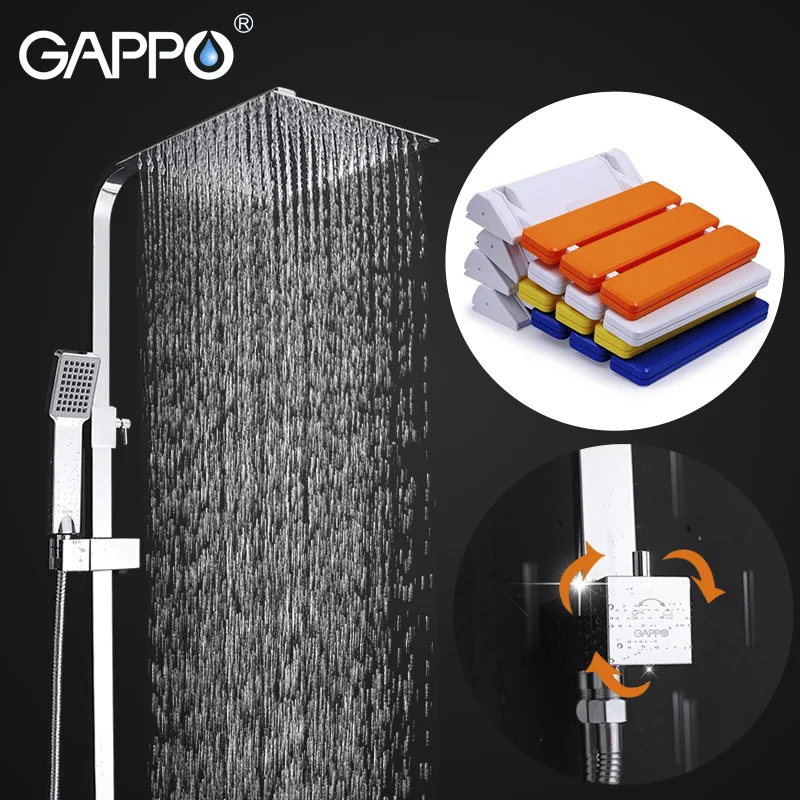 

GAPPO Shower Faucets shower mixer taps Wall Mounted Shower Seats Bath bench Stool toilet Sanitary Ware Suite