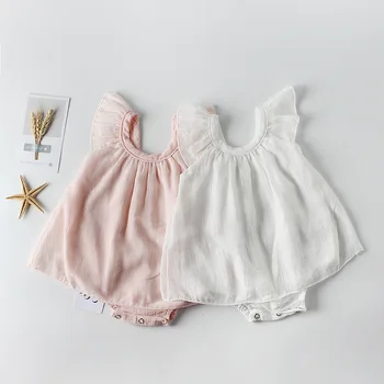 

Ins Hot 2019 Summer Infant Baby Girl Rompers Ruffles Lace Tulle Sweet Toddler Baby Girl Princess Clothings