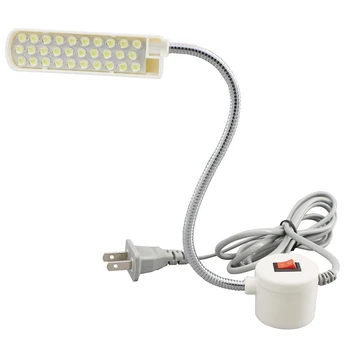

Led Sewing Machine Light Flexible Work Light Gooseneck Lamp 30 Daylight Leds 110V with Magnetic Mounting for Lathes,Workbenche