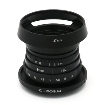 

FUJIAN 35mm f/1.6 C Mount CCTV II f1.6 lens for Canon EOS M EF-M Mirrorless Camera