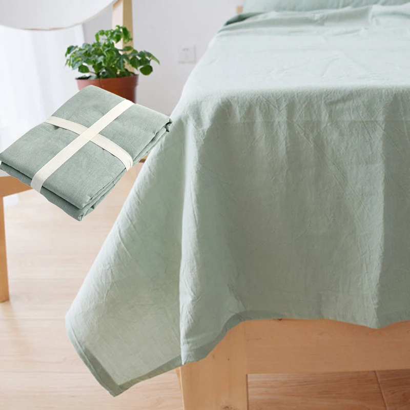 

Home Textile Fashion Solid Color Cotton Bed Cover 180*200cm Elastic Summer Bedspreads Covers Anti-mite High Quality Gift