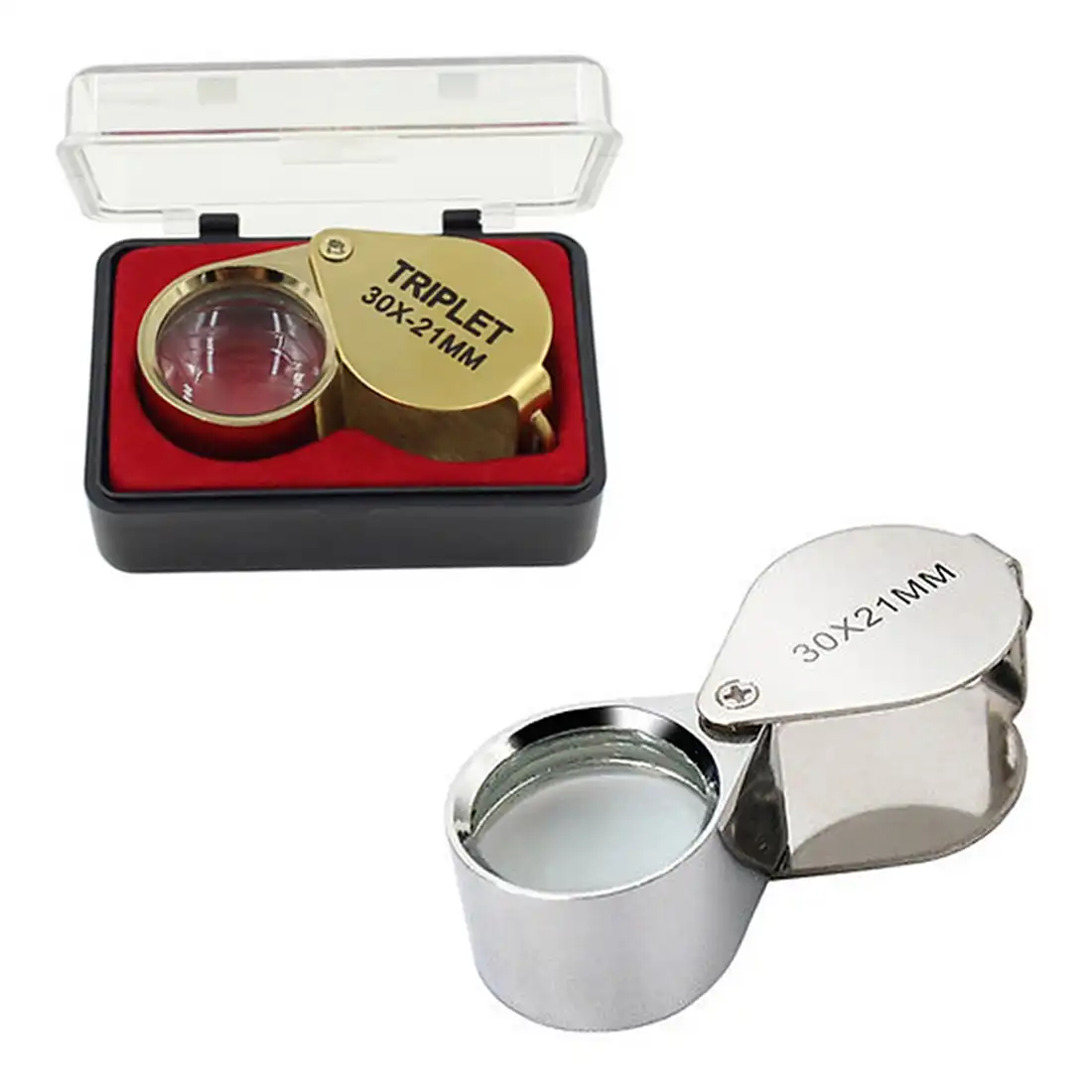 30X 21mm Jewelers Magnifier Gold Eye Loupe Jewelry Magnifying Glass ÁÁ