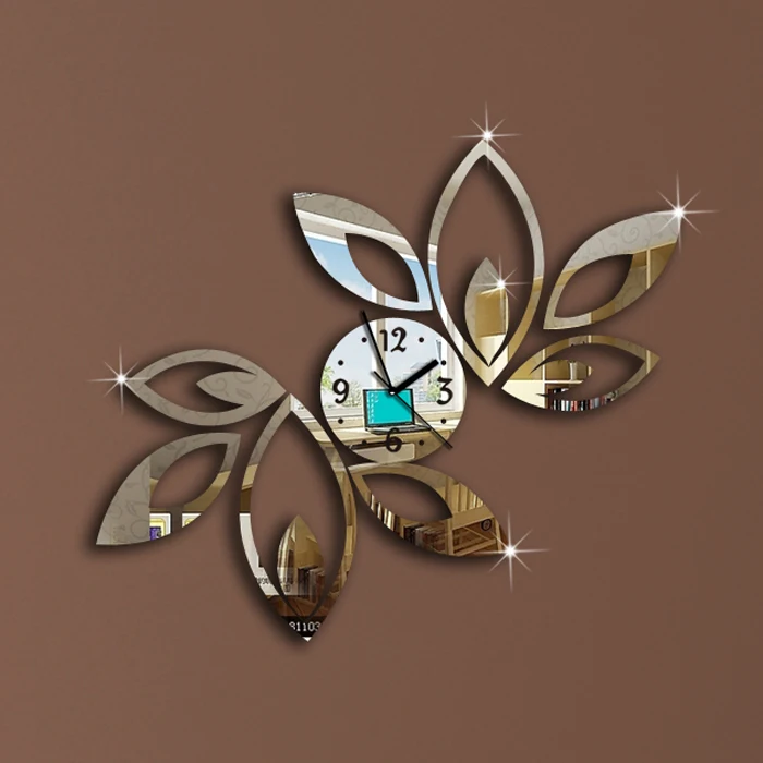 aliexpresscom buy silver big flower wall clock modern design luxury mirror wall clock3d crystal mirror wall clocksbest gift - Modern Designer Wall Clocks aliexpresscom buy silver big flower wall clock modern design luxury mirror wall clock3d crystal mirror wall clocksbest gift - Modern Designer Wall Clocks