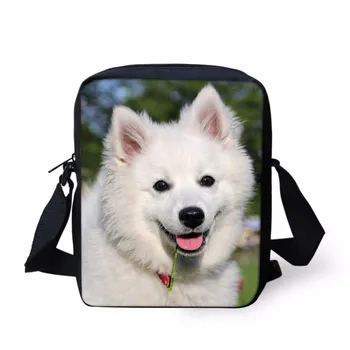

Funny 3D American Eskimo Dog/Puppy Printing Boys Girls School Bags Animal Preschool Children Satchels Crossbody Bags Sumka