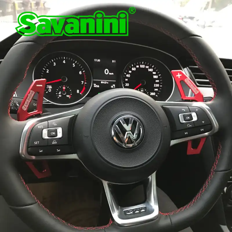 Savanini весло сдвига рулевого колеса для VW Golf GTI R MK7 GTI и Scirocco и Sagitar GLI 2015-2017 авто - изображение