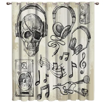 

Music Gimmick Window Treatments Curtains Valance Window Blinds Outdoor Bedroom Indoor Window Curtain Panels Party Decoration